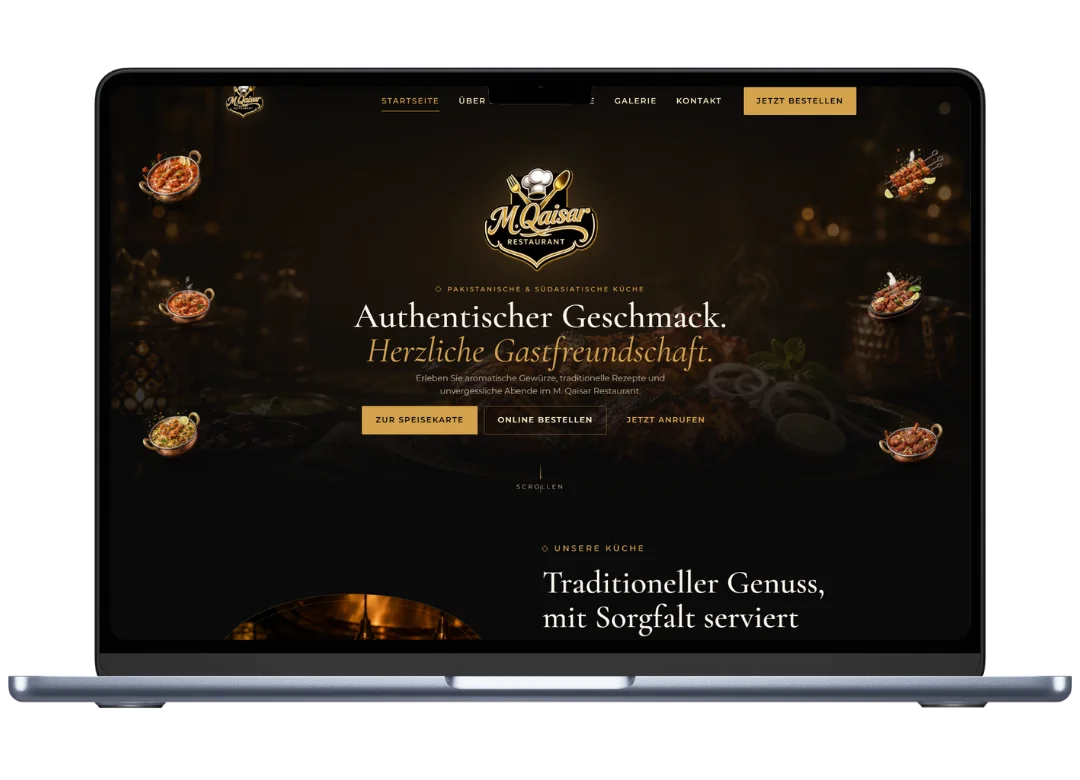 Web design agency M.Qaisar restaurant